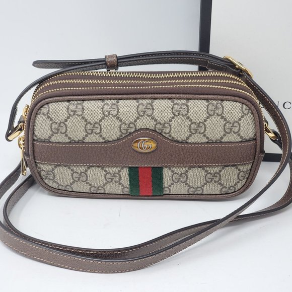 Gucci GG Supreme Ophidia Canvas Mini Crossbody Bag - Picture 3 of 15